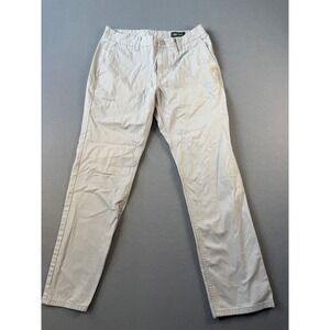 Bonobos Mens Washed Chino Pants Light Gray Cotton Twill 32x30 Straight Leg